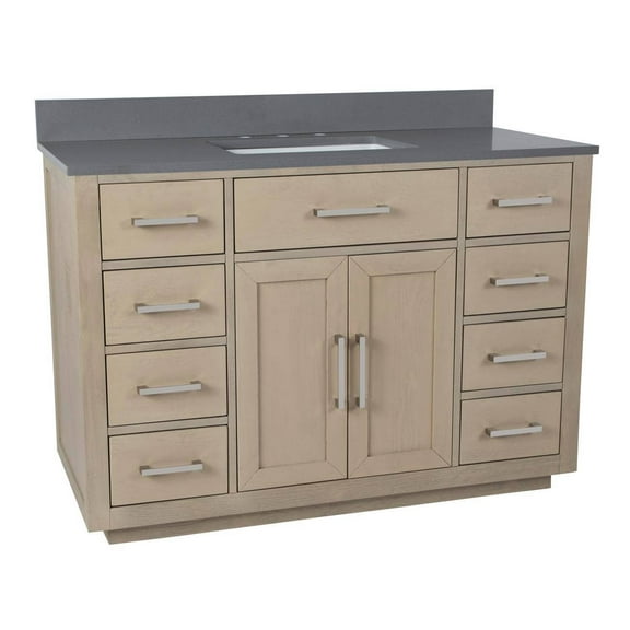 Barrett 48 Inch Oak Vanity with Rectangular Undermount Sink - Light Oak