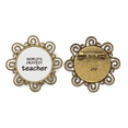 thumbnail image 1 of Meilleur Professeur du Monde de Citation Broche de Fleurs Bijoux pour les Filles, 1 of 3
