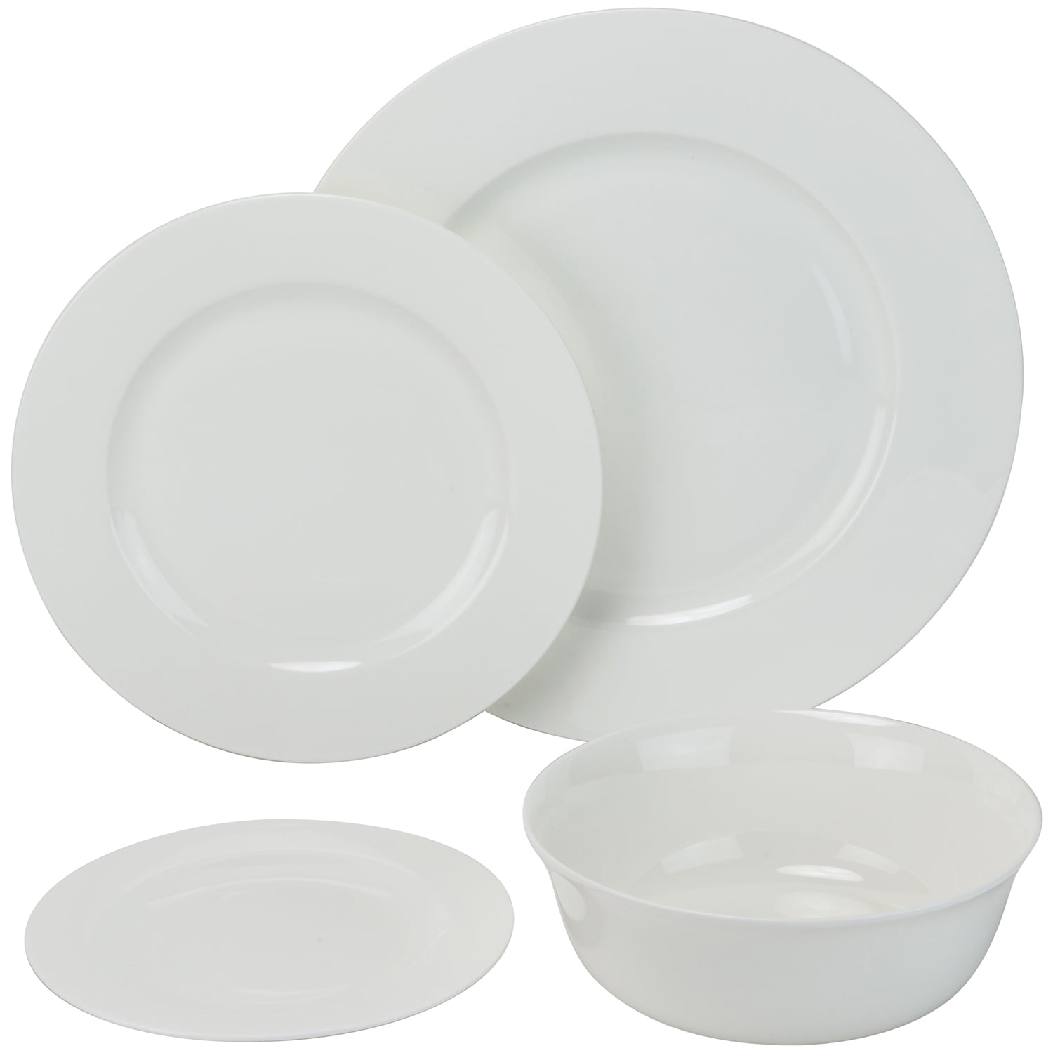 10 Strawberry Street Round Rim Fine Bone China 32-Piece Dinnerware Set