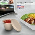 thumbnail image 6 of 4 Oz Compostable Souffle Portion Cups with Fiber Lids - Condiment Paper Sample Cup with Lid Sugarcane Bagasse, Biodegradable Great For Sauces, Condiments, Slime, Jello Shot, Food Storage (100), 6 of 7