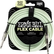 Ernie Ball 6437 10-Foot Glow In The Dark Flex 1/4" TS Straight/Straight Instrument Cable
