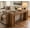 Cherry, variant on Extra-Long Cherry Console Table for Dining Room – Farmhouse Style with 2 Drawers, 2-Tier Open Storage, Thick Wooden Build, Sturdy Accent Table for Entryway or Hallway – Cherry Color