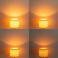 thumbnail image 4 of FSLiving Rechargeable Battery Operated LED Bedside Lamp by Remote RV Adjustable Telescoping Rod with Dimmer Socket Retro Portable Hallway Light Fixtures Book Light Drum Lampshade Woven Shade, 4 of 9
