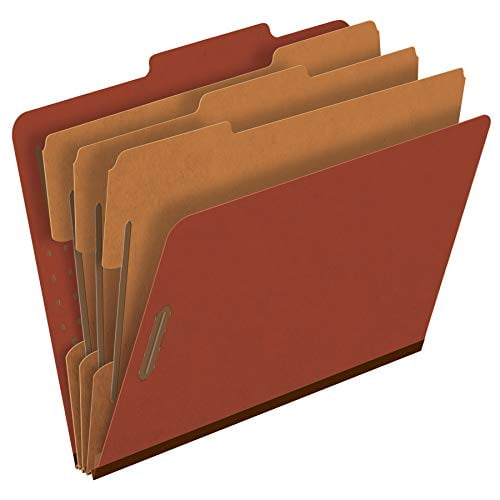 Pendaflex Pressboard Classification File Folders, 3 Dividers, 2