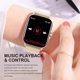 thumbnail image 5 of Hombres Smart Watch Digital Bluetooth Compatible con la pantalla Táctil Táctil Reloj de pulsera Fitness Tarifa cardíaca Música Reproductor de música SmartWatch Electronics Gold Silicone Strap Inevent EL005787-06B, 5 of 7