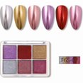 thumbnail image 1 of Six Color Aurora Powder For Nail Glitter Nail Polish Powder 4g D6l8, 1 of 8