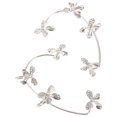 thumbnail image 1 of KAKOWELY 1Par Aretes Ear Cuffs Con De En Metal Plateado Accesorios Sin Perforación, 1 of 8