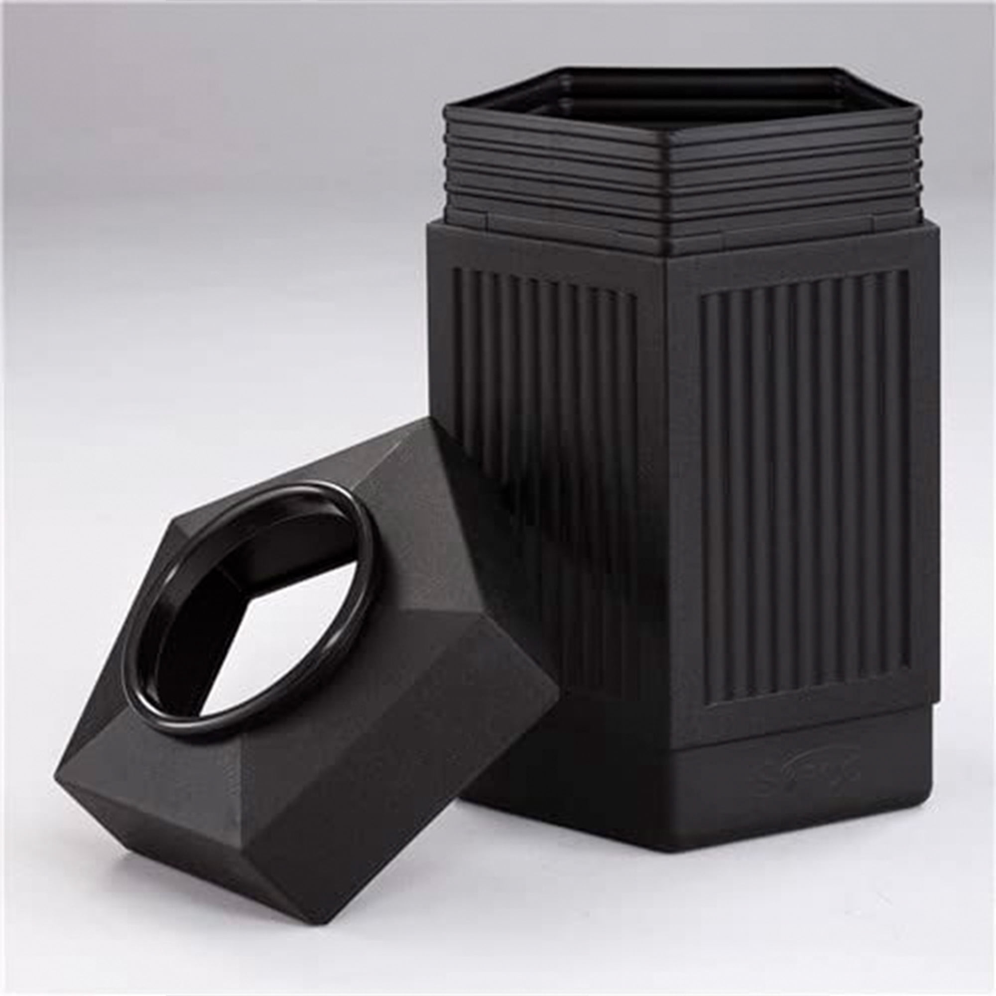 Safco Canmeleon Indoor/Outdoor Open Top Pentagon Trash Can 30 Gallon Black