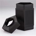 thumbnail image 5 of Safco Canmeleon Indoor/Outdoor Open Top Pentagon Trash Can 30 Gallon Black, 5 of 6
