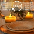 thumbnail image 5 of 6pcs Remote Controlled LED Tea Light Yellow Flickering Bulb,Long Lasting Battery Operated LED Votive Candle with Timer, 5 of 10
