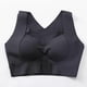 thumbnail image 4 of Women 2-In-1 Seamless Bra Underwear Front Buckle Push Up Bralette Criss for Cross Back Wireless Posture Corrector for Ta Skin L, 4 of 5