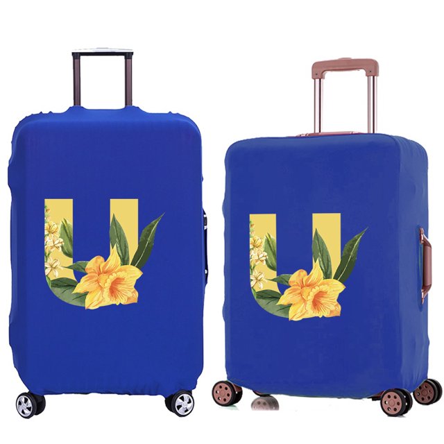 Luggage Cover Travel Suitcase Protective Cover for Trunk Case 18 ''-28 '' Foldable Elastic Suitcase Cover Floral Lettern Pattern 8floral U M