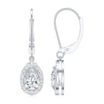 thumbnail image 3 of Rosec Jewels Lab Created Diamond Teardrop Earrings (Ef-Vs Quality) - Lever Back Earrings Gift for Anniversary, 18K White Gold, 3 of 6