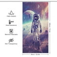 thumbnail image 2 of Astronauts in Space Shower Curtain for Bathroom with 12Hooks, Polyester Fabric Thick Shower Curtain Washable Waterproof Curtain, 2 of 8