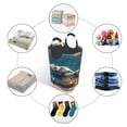 thumbnail image 5 of KLL Sunshine Underwater Sand Turtle Laundry Hamper,Large Canvas Fabric Lightweight Storage Basket Toy Organizer Dirty Clothes Collapsible Waterproof, 5 of 6