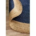 thumbnail image 4 of Vipanth Exports Round Jute Rug Blue with Beige Border, Handmade Area Rug For Home Decor ( 3x3 Feet), 4 of 5