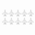 thumbnail image 2 of 10pcs Avion Forme Trombones Signet Marquage Document Organisation Clip Papeterie Fournitures, 2 of 14