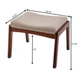 thumbnail image 4 of Convenience Concepts Designs4Comfort Natalie Accent Ottoman Stool, Sandy Beige Fabric/Espresso, 4 of 7