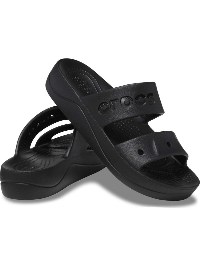 ◆CROCS◆ Bay Slide Black 211108001 Crocs Adult Unisex Baya Platform Slide Sandal - Walmart.com