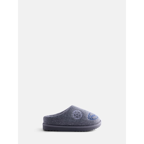 Wonder Nation Boys Sports Mule Slippers with Embroidered Sports Balls, Medium Width