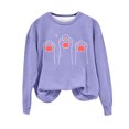BVOFAR Sweatshirt for Women Cute Dog Paw Print Tops Fleece Round Neck