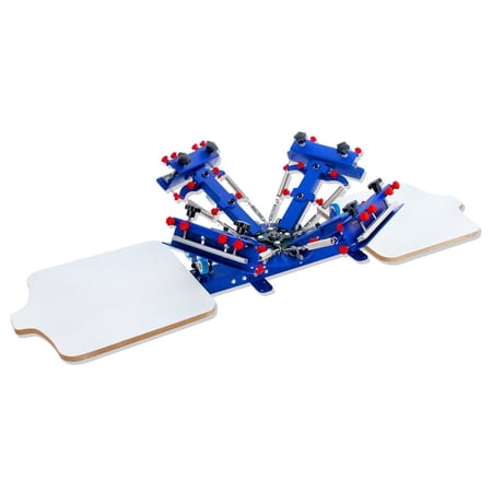 Techtongda 4 Color Screen Printing Machine 2 Station Press Equipment Registration Color New