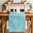 thumbnail image 2 of Table Runners 36 Inches Long Dress Scarves, Vintage BabyBlue Starfish Farmhouse Kitchen/Dining Table Decor Table Runner, Short Coffee Tablerunners, Summer Coastal Beach Marine 13x36 Inch, 2 of 9