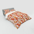 thumbnail image 3 of Ambesonne Floral Bedding Set 3 Pcs, Retro Orchid Bouquet, Twin XL, Orange Apricot and White, 3 of 3