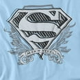 thumbnail image 2 of Superman T-Shirt Sketchy Crest Shield Unisex Graphic Tee For Men & Women, 2 of 7