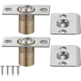thumbnail image 1 of Closet Door Ball Catch Hardware, Stainless Steel Catch Adjustable with Strike Plate, Brushed Satin Finish 8 Pack, HBC100-P8, 1 of 4