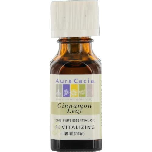 Aura Cacia 100 Percent Pure Cinnamon Leaf Essential Oil 5 Ounce - 6 Per Case.6