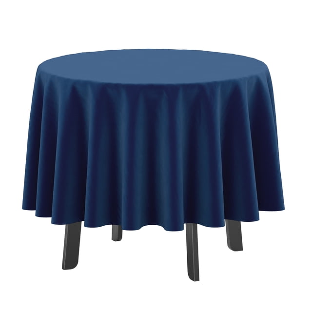 Vargottam Nappe Ronde Intérieure/extérieure Imperméable 58 Pieds' x 58 Pieds' Printemps/été Bleu Marine Nappes de Patio
