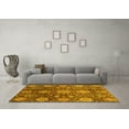 thumbnail image 3 of Ahgly Company Indoor Square Abstract Yellow Modern Area Rugs, 4' Square, 3 of 4