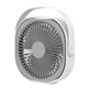 thumbnail image 2 of Pequeño ventilador de escritorio de 6 pulgadas silencioso mini portátil USB recargable ventilador de escritorio para el hogar y la oficina blanco, 2 of 10