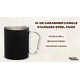 thumbnail image 3 of Stainless Steel Mugs with Carabiner Handle 10 oz. Set of 10, Bulk Pack - Perfect for Coffee, Soda, Other Hot & Cold Beverages - Black, 3 of 5