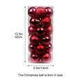 thumbnail image 3 of 24pcs Mini Christmas Balls Ornaments, Shatterproof Christmas Hanging Balls for Xmas Tree, Holiday, Wedding, Mardi Gras Party (2.36"/60MM,Wine), 3 of 5