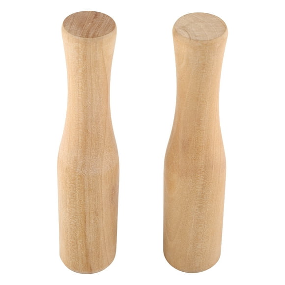 Greensen 2Pcs Wooden Pestle Food Muddle Grinding Rod for Custard Purees Drinks and Cocktails Bar Tool,Pestle, Grinding Rod