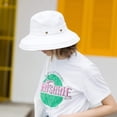 thumbnail image 3 of Womens Cotton Wide Brim Sun Hats UPF50+ UV Packable Beach Hat Summer Bucket Cap for Travel, 3 of 7