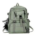 thumbnail image 1 of Black Backpack Unisex Women Men Backpack Nylon Waterproof Multi-pocket Design Mochilas Teenagers Shoulder Bag, 1 of 5