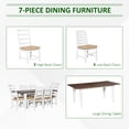 thumbnail image 3 of Outsunny Patio Dining Set for 6, Outdoor Furniture Set with a Table & Chairs, Cushions, Umbrella Hole for Garden, Backyard, or Poolside, Beige, 3 of 9