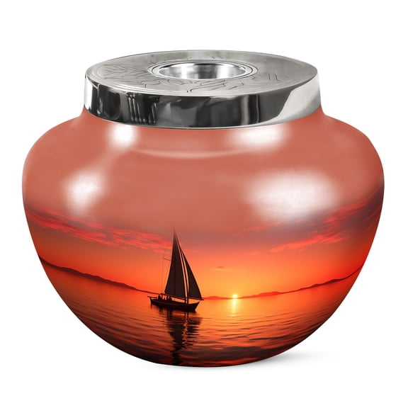 KARYLIZ Sunset Burial Urn - Burial Urns For Human Ashes - Funeral Urns For Ashes (Size - 10 INCH)