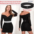 thumbnail image 2 of XIATIAN Women Rhinestone Wide Elastic Dress Belt Bling Crystal Thick Stretch Shiny Party Waist Belt, 2 of 6