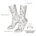 thumbnail image 4 of Xecao Hand Drawn Rabbit Print Fashion No Heel Casual Crew Socks Cushioned Breathable for Men Women - Moisture wicking,Not easy to fade Suitable for daily, 4 of 7