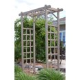 thumbnail image 2 of Dura-Trel Elmwood Arbor 57" x 85" PVC Outdoor Garden Arch Lattice Trellis, 2 of 2