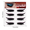 thumbnail image 3 of Fake Eyelash Eyeliner Sticker Kit - 2 in 1 Reusable Lash Stickers 4 Pair Self Adhesive Cat Eye False Eyelashes Makeup Set for Women Party Halloween Cosplay Birthday Beauty Gift Set, 3 of 6