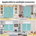 thumbnail image 6 of Quatrefoil Moroccan Pattern Kitchen Curtains 84 Inch Length, Geometric Aqua Morocco Grommet Top Bedroom Living Room Curtains, Light Filtering Cafe Curtain Drapes 2 Panels Set 104''x84'', 6 of 9