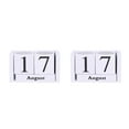 thumbnail image 3 of maskred Vintage Rectangular Mini Wooden Calendar Decoration Home Office Decor White 2Set, 3 of 6