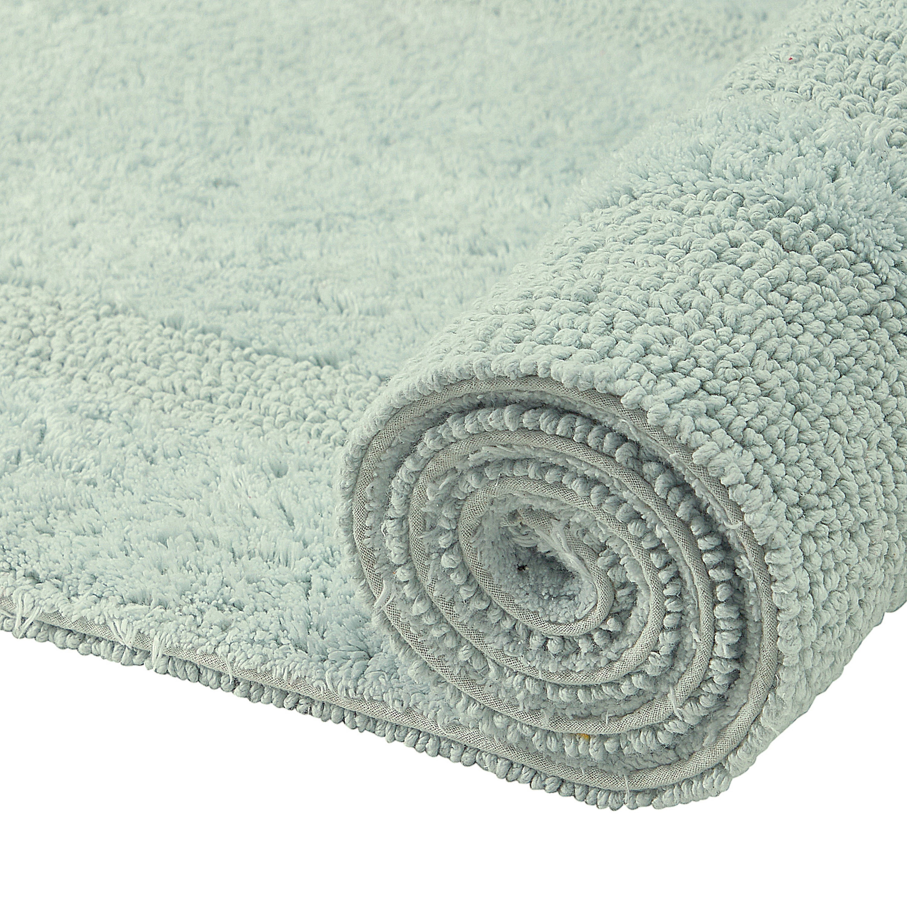 Better Trends Round Bath Mat 30" Diameter Elegant Reversible Bath Rug, Extra Soft Cotton for Ultimate Comfort, Absorbent, Ideal for Half Baths and Powder Rooms, (Dark Sage) Lux Collection