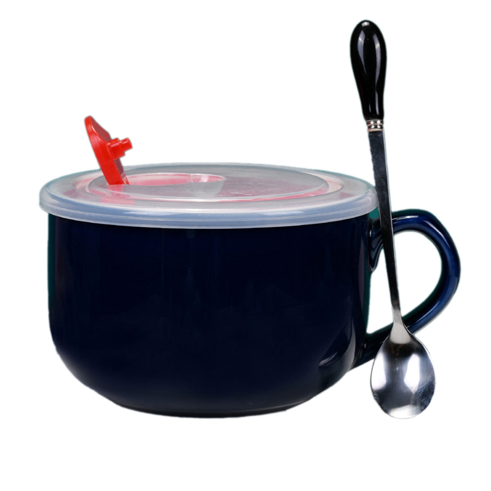 Qeeadeea/Microwave Soup Bowls With Lids, 26oz Solid Color Noodle Bowl