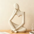 thumbnail image 2 of Farcauo Ceramic Thinker Vase White Flower Vase for Home Decor Modern Cute Boho Vases for Table Room Decor Unique Aesthetic Vase Ceramic Decorative Face Vases for Centerpieces Birthday Gifts for Women, 2 of 9